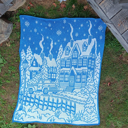 Snowy Village Crochet Blanket Pattern