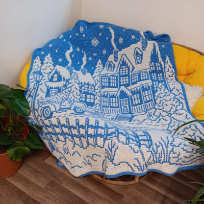 Snowy Village Crochet Blanket Pattern