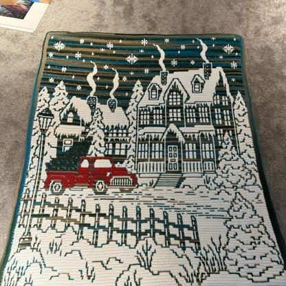 Snowy Village Crochet Blanket Pattern