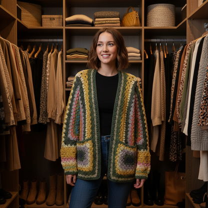 sunset stitch crochet vest