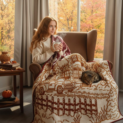 Snowy Village Crochet Blanket Pattern