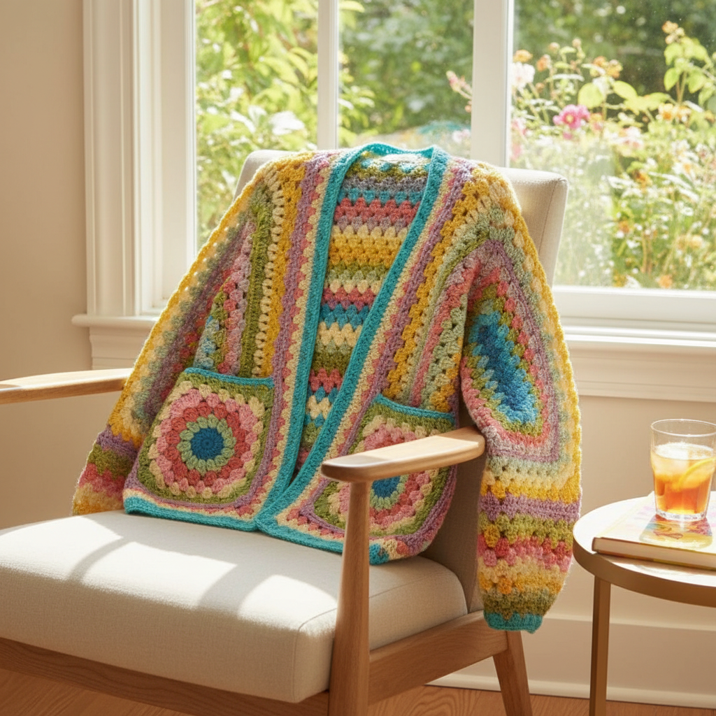 sunset stitch crochet vest