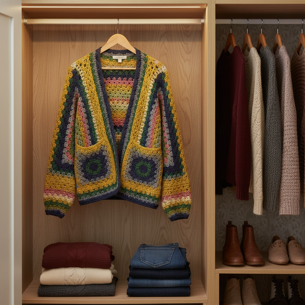 sunset stitch crochet vest