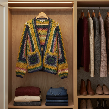 sunset stitch crochet vest