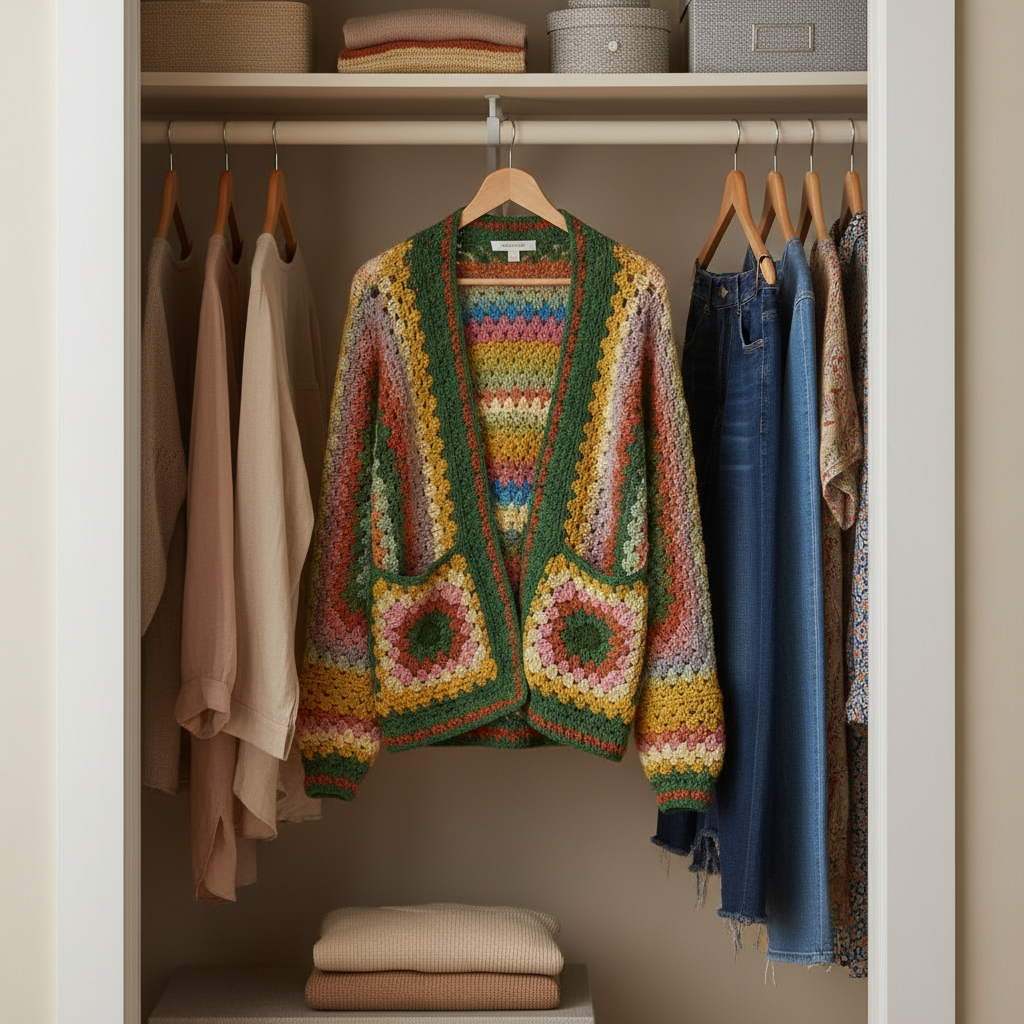 sunset stitch crochet vest