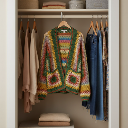 sunset stitch crochet vest