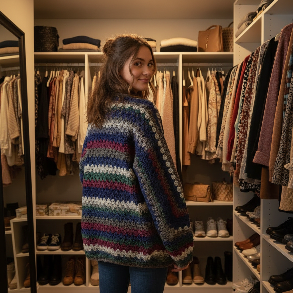 sunset stitch crochet vest