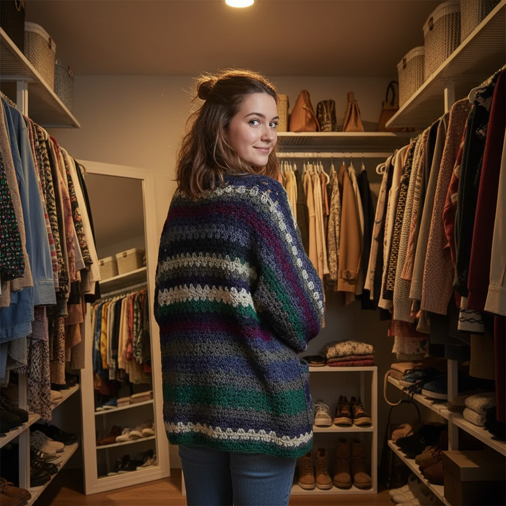 sunset stitch crochet vest