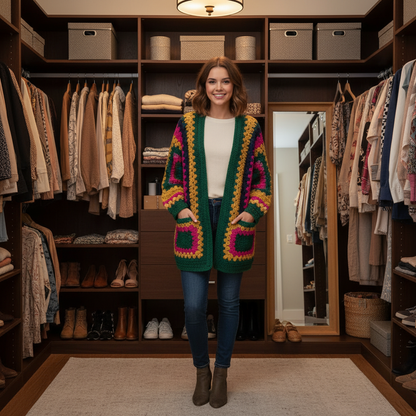 sunset stitch crochet vest