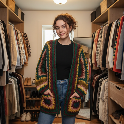 sunset stitch crochet vest